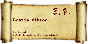 Brazda Viktor névjegykártya